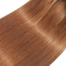 #30 Brown Bone Straight  Human Hair Bundles 18A Raw Brazilian Colored 1 2 3 4 Pcs Hair Weave Bundles Double Weft Extensions