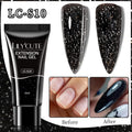 LILYCUTE 1Pc Quick Extension Gel Nail Nude Pink Glitter Building Acrylic Semi Permanent Soak Off UV LED Polish Nail Art Varnish