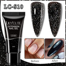 LILYCUTE 1Pc Quick Extension Gel Nail Nude Pink Glitter Building Acrylic Semi Permanent Soak Off UV LED Polish Nail Art Varnish