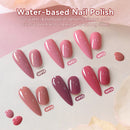 LILYCUTE 7ml Water-Based Nail Polish Pink Gittler Color Long Lasting Quick Drying No Need of Lamp to Cure Nail Supplies For Nail