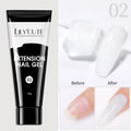 LILYCUTE 1Pc Quick Extension Gel Nail Nude Pink Glitter Building Acrylic Semi Permanent Soak Off UV LED Polish Nail Art Varnish