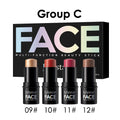 4-Pack CC Sticks Long-Lasting Highlighter Blush Contour Waterproof Makeup Sticks Ideal for Beginners Women Shiny Look Multifunct