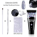 LILYCUTE 5Pcs/Set 15ml Quick Extension Nail Gel Kit Clear Acrylic Gel Semi Permanent Soak Off UV Varnish Nail Art Manicure Set