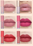 HANDAIYAN 12-Color Velvet Matte Lip Gloss Set - Liquid Lipstick Gift Box Set, Non-Sticky Lip Gloss