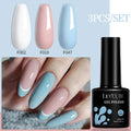LILYCUTE 3Pcs/Set 7ML Colorful Series Gel DIY Nail Art Semi Permanent UV Gel Polish Long Lasting Design Manicure Kit Supplies