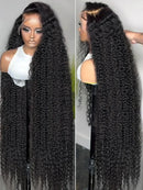 250 Density Deep Wave 40 Inch 13x6 Hd Lace Front Wig Human Hair Curly Wigs Water Wave Transparent Lace Front Wig For Black Women