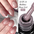 LILYCUTE 7ml Nude Crystal Rubber Base Gel Nail Polish Natural Semi Permanent Soak Off UV LED Varnish DIY Nail Art Manicure