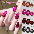 LILYCUTE 7ml Cat Magnetic Nail Gel Polish Gold Brown Glitter Semi Permanent Soak Off UV Gel Varnish Nail Art Manicure