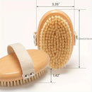 Lymphatic contour facial brush, pig mane body dry brush, exfoliating and blood activating body massage brush, facial brush