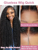 Transparent 250 Density Water Wave 13x4 13x6 Lace Front Wigs Human Hair Curly Wigs 40 46 Inch Deep Wave Lace Front Wig For Women