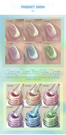 BORN PRETTY 10ml Green Cat Magnetic Gel Ultra Shine Holographic Glitter Semi Permanant Soak Off UV LED Gel Varnish For Manicure