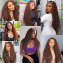 #4 Brazilian Water Wave Human Hair 3/4Bundles With Closure 4x4 13x4 HD Transparent Lace Frontal Virgin Raw Human Hair Extensions
