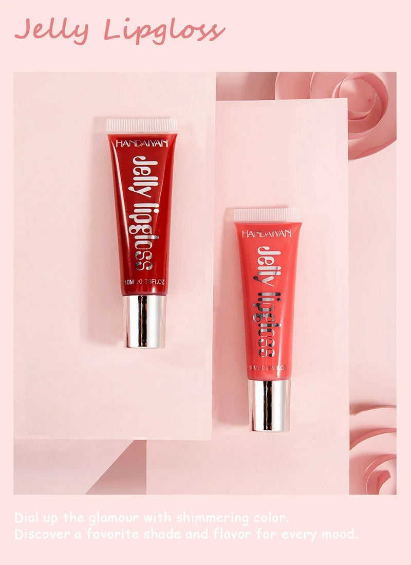 Jelly Lip Gloss Moisturising Lipstick Sexy Lip Oil Plumping Non-Sticky Long Lasting Repairing Primer Lip Balm Care Cosmetics