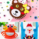 100pcs/200/550pcs Self-adhesive Googly Wiggle Eyes for DIY Scrapbooking Crafts Projects DIY Dolls Accessories Eyes Handmade Toys