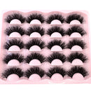 New 10 Pairs 3D Faux Mink Lashes Wispy Fluffy 25MM False Eyelashes Thick Volume Dramatic Cat Eye Lashes Long Strip Wispy Makeup