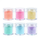 6 Colors Glitter Candy Sugar Sand Loosen Powder Dust Woolen Nail Art Powder 10ml Per Jar