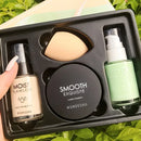 4 in1 Makeup Set Long Lasting Foundation Concealer Loose Powder and Makeup Sponge Set,Moisturizing,Perfect Gift for Makeup