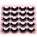 New 10 Pairs 3D Faux Mink Lashes Wispy Fluffy 25MM False Eyelashes Thick Volume Dramatic Cat Eye Lashes Long Strip Wispy Makeup