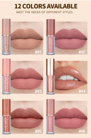 HANDAIYAN 12-Color Velvet Matte Lip Gloss Set - Liquid Lipstick Gift Box Set, Non-Sticky Lip Gloss