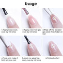 2/3pcs Golden Pink Hibiscus Flower Nail Stickers 3D Bronzing Border Petals Sakura Line Sliders Nail Decals DIY Manicure Decor