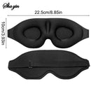 3D Eye Mask Adjustable Suitable for Men and Women with No Pressure on the Eyes Breathable and Light Blocking Eye Mask Black