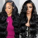 250 Density Body Wave 13x6 13x4 HD Lace Frontal Wigs Pre Plucked 100% Human Hair Brazilian 42 Inch 360 Full Lace Front Wig Black