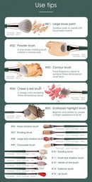 14Pcs Makeup Brushes Soft Fluffy Makeup Tools Cosmetic Powder Eye Shadow Foundation Blush Blending Beauty Make Up Brush