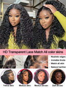 250 Density Deep Wave 40 Inch 13x6 Hd Lace Front Wig Human Hair Curly Wigs Water Wave Transparent Lace Front Wig For Black Women