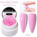 LILYCUTE 1Pc Quick Extension Gel Nail Nude Pink Glitter Building Acrylic Semi Permanent Soak Off UV LED Polish Nail Art Varnish