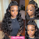 220 Density Body Wave 13x6 HD Transparent Lace Front Human Hair Wigs For Women 13x4 Lace Frontal Brazilian Wigs Pre Plucked with Natural Hairline