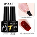 LILYCUTE 6pcs/3pcs/2pcs 7ml Functional Gel Nail Art Set with Base Gel and Top Coat Semi Permanent Soak Off UV Varnish Manicure
