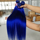 Colored Straight Virgin Human Hair Bundles Blue/Yellow/Red/Green Virgin Raw Hair Brazilian Weaving 1/2/3 Pcs Deals 10-30 Inches