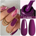 LILYCUTE Dark Grey Matte Color Series Gel Nail Polish Winter Long Lasting Full Coverage Manicure Soak Off Nails Art Gel Varnish