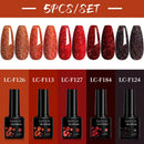 LILYCUTE 4/5Pcs/Set 7ML Nude Pink Gel Nail Polish and Translucent Jelly Nail Art Gel Semi Permanent Soak Off Design Manicure Set