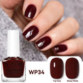 LILYCUTE 7ml Red Glass Bottle Water-Based Peel Off Nail Polish Quick Drying No Need of Lamp Glitter Nail Art Varnish