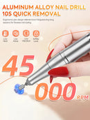 DianaBeauty 45000RPM Electric Nail Drill Machine Rechargeable Nail Polisher Portable Nail File For Gel Nails Remover Manirure