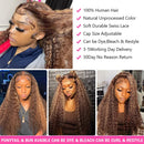 Highlight Ombre Lace Front Wig Curly Human Hair Wigs Brazilian Honey Blonde Colored Deep Wave Frontal Wigs For Women Pre Plucked
