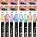 8pcs Metallic Eyeshadow Stick Set - Champagne Glitter & Highlighter, Waterproof Long-Lasting Eye Makeup in Brown, Coral, Black