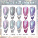 LILYCUTE 7ml Auroras Cat Magnetic Gel Nail Shining Glimmer Crystal Gel Polish Semi Permanent Soak Off UV Gel Nail Art Varnish