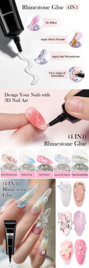 NICOLE DIARY 3D Nail Art Rhinestone Gel Sculpting gel Carvings & Shape Molding Flower Gel Semi Permanent Manicure Nail Art