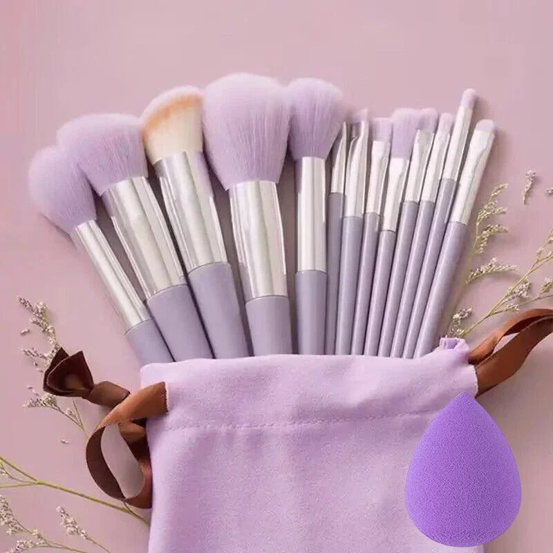 New 13PCS Makeup Brushes Set Super soft EyesShadow Lip Contouring Brush Loose Powder Concealer brochas de maquillaje Makeup Tool