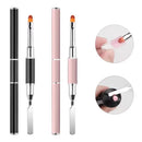 New Gel Brush and Clip Two-In-One Design, Nail Brush and Scraper, Special Gel Nail Brush Tool for Artificial Nail Extension and Gel Application