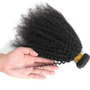 Afro Kinky Curly Human Hair Bundles 8-24 Inch Curly Weave 4C Unprocessed Virgin Afro Kinky Curl Extensions for Women Natural