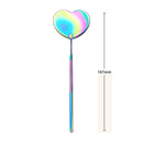 Eyelash Extensions Checking Mirror Heart Shape Stainless Steel Multifunction Lashes Mirror Beauty Makeup Supplies