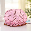 4 Pieces Shower Cap for Women, Elastic and Reusable,Environmental Protection Hair Bath Caps,Double Waterproof Layers Bathing Hat