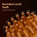 Sandalwood Massage Comb Finger Ring Comb Head Meridian Comb Scalp Massager Anti-Static Wooden Brush Guasha Tool for Full Body