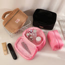 Soft Plush Large Capcity Makeup Bags for Women Daily Cosmetics Organzier Simple Style Tote Travel Toiletry Bag Sac A Main