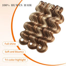 3 Tone 4/27/613 Straight Human Hair Bundles Body Wave Blonde Highlight Human Hair Bundles 13A Brazilian Virgin Hair Extensions
