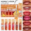 MLSMILE Duck Lip Plump Lip Oil Moisturizing Lip Gloss Mirror Water nature long-lasting Gloss Gloss Pearl Lip Glaze Set