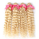 Blonde Human Hair Bundles 613 Deep Wave Bundles Human Hair Brazilian Hair Weave Bundles Remy Human Hair Extensions 36 38 40 Inch